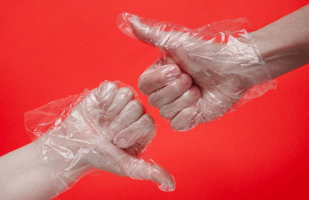 Plastic gloves
